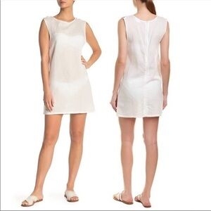 NEW! ONIA SOLID 100 SUMMER WHITE MARINA MINI DRESS COVER UP XS